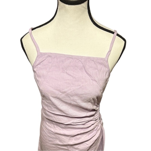 Monrow Light Pink Gathered Midi Dress - Picture 2 of 9